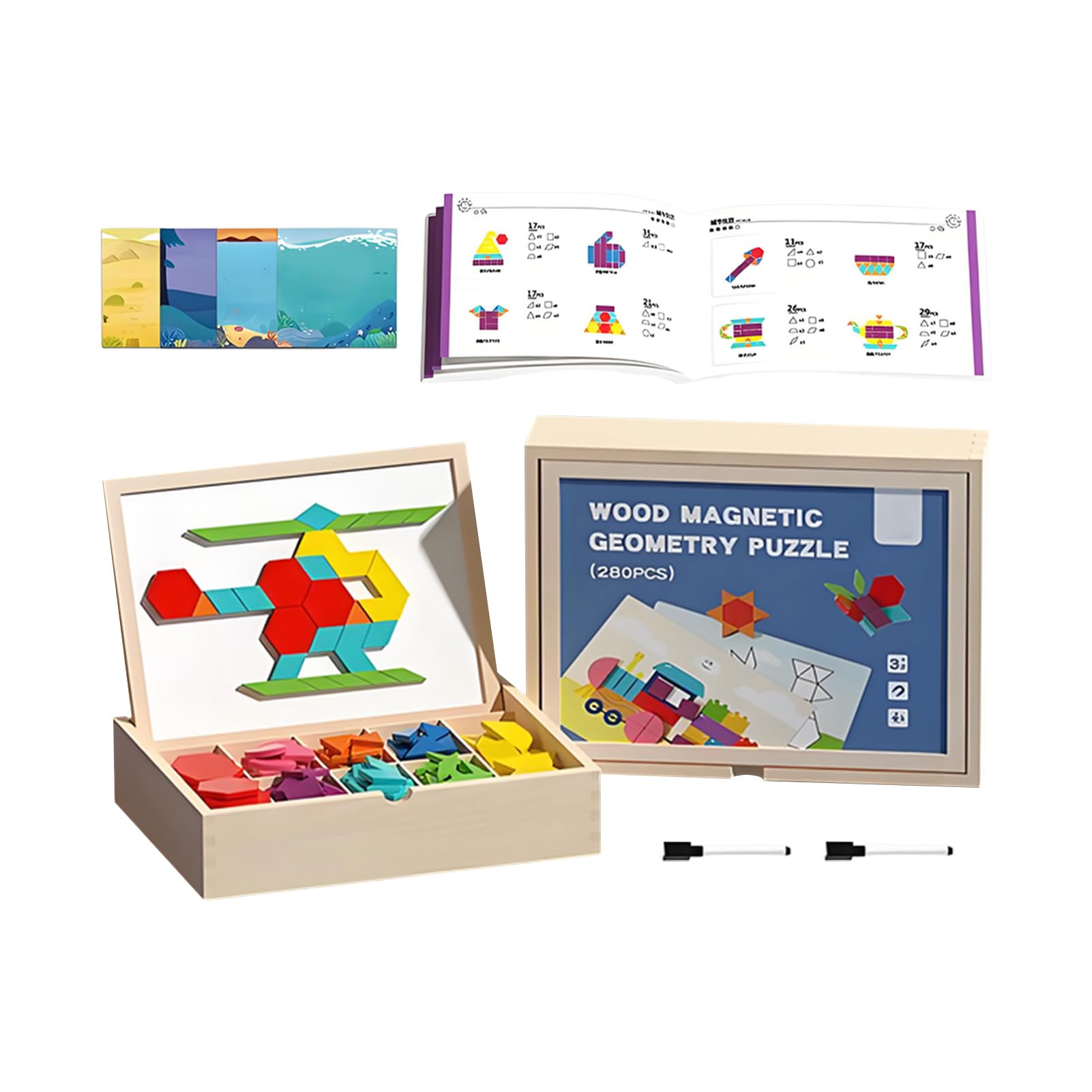 Tangram Puzzlespiel | -Denkspiel aus Holz für Tisch | Intelligente Blöcke zur Reflexion – für , Mädchen, Jugendliche,