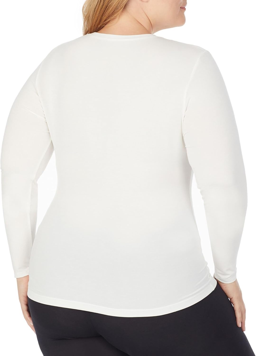 Cuddl Duds Women's Softwear with Stretch Long Sleeve Crew Neck Top -Layering Top with Smooth Fabrication, Body-Hugging Fit