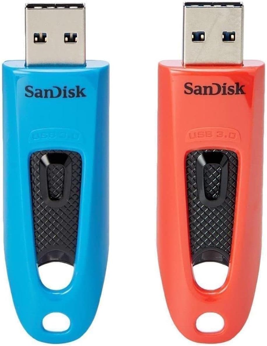 SanDisk Ultra 64GB USB Flash Drive USB 3.0 up to 130MB/s Read - Twin Pack
