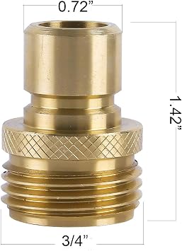 Garden Hose Quick Connect Brass Hose Quick Connectors Fitting For Garden Watering 3/4GTH (3 Female Coupler+ 6 Male Nipples)