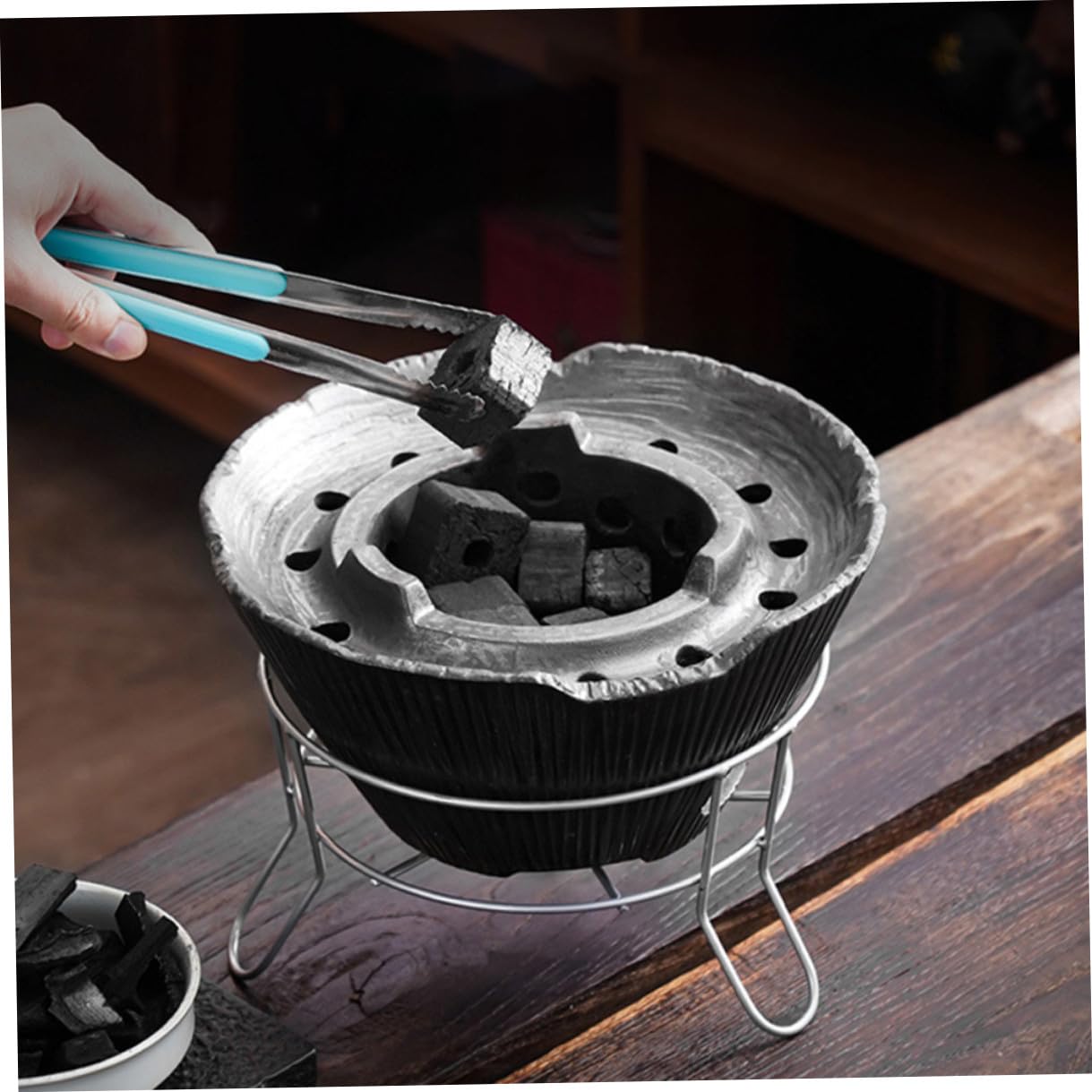 Carbón de Bambú para Barbacoa al Aire Libre, Ecológico Humo, Uso Prolongado y Resistente a Diferentes Condiciones Climáticas, Bolsa de 500g Adecuado para Camping y Parrillas