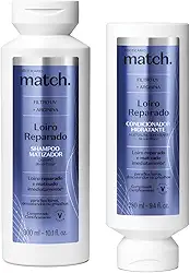 O Boticário Kit Match Loiro Reparado - Shampoo 300ml e Condicionador para Cabelos Loiros e Descoloridos