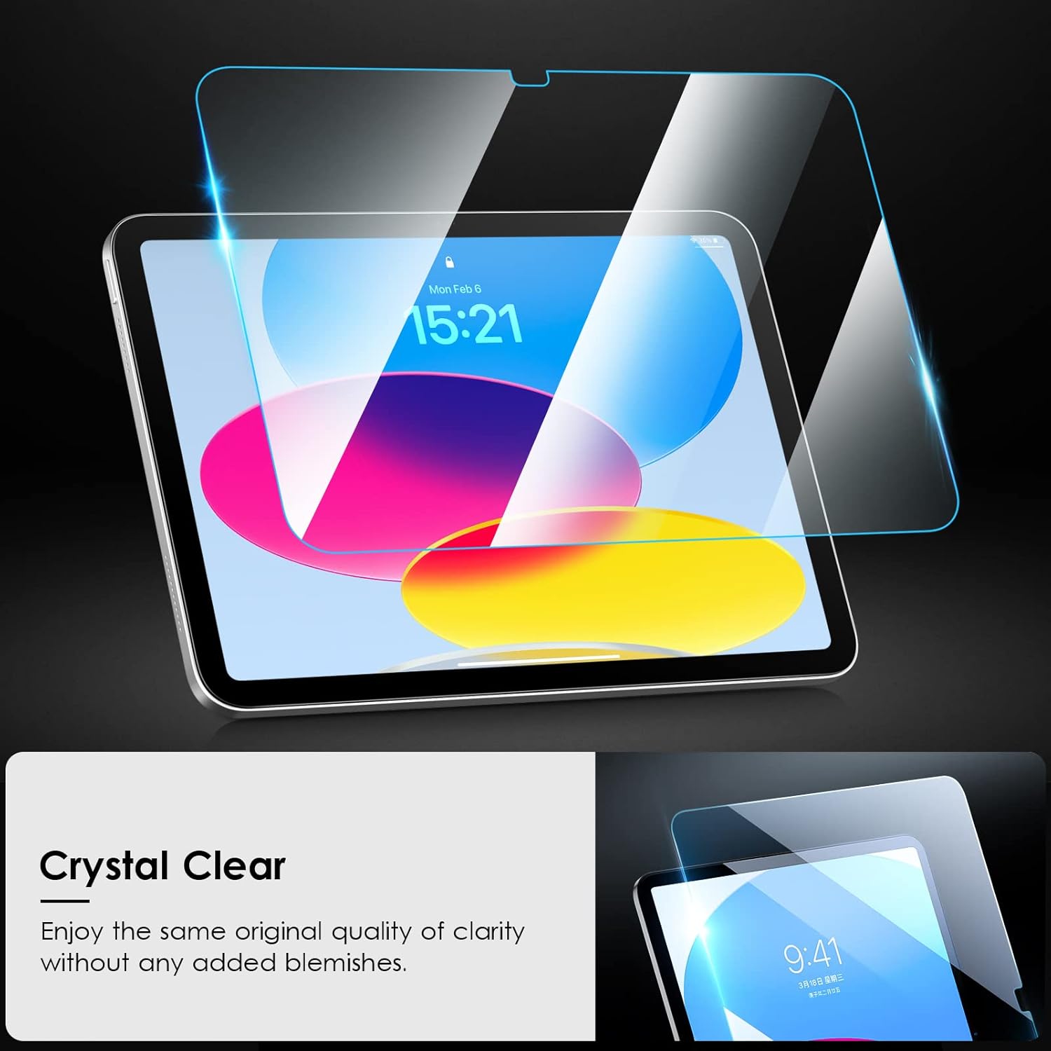 iPad 10th Gen Protective Burgundy Red Case and Tempered Glass