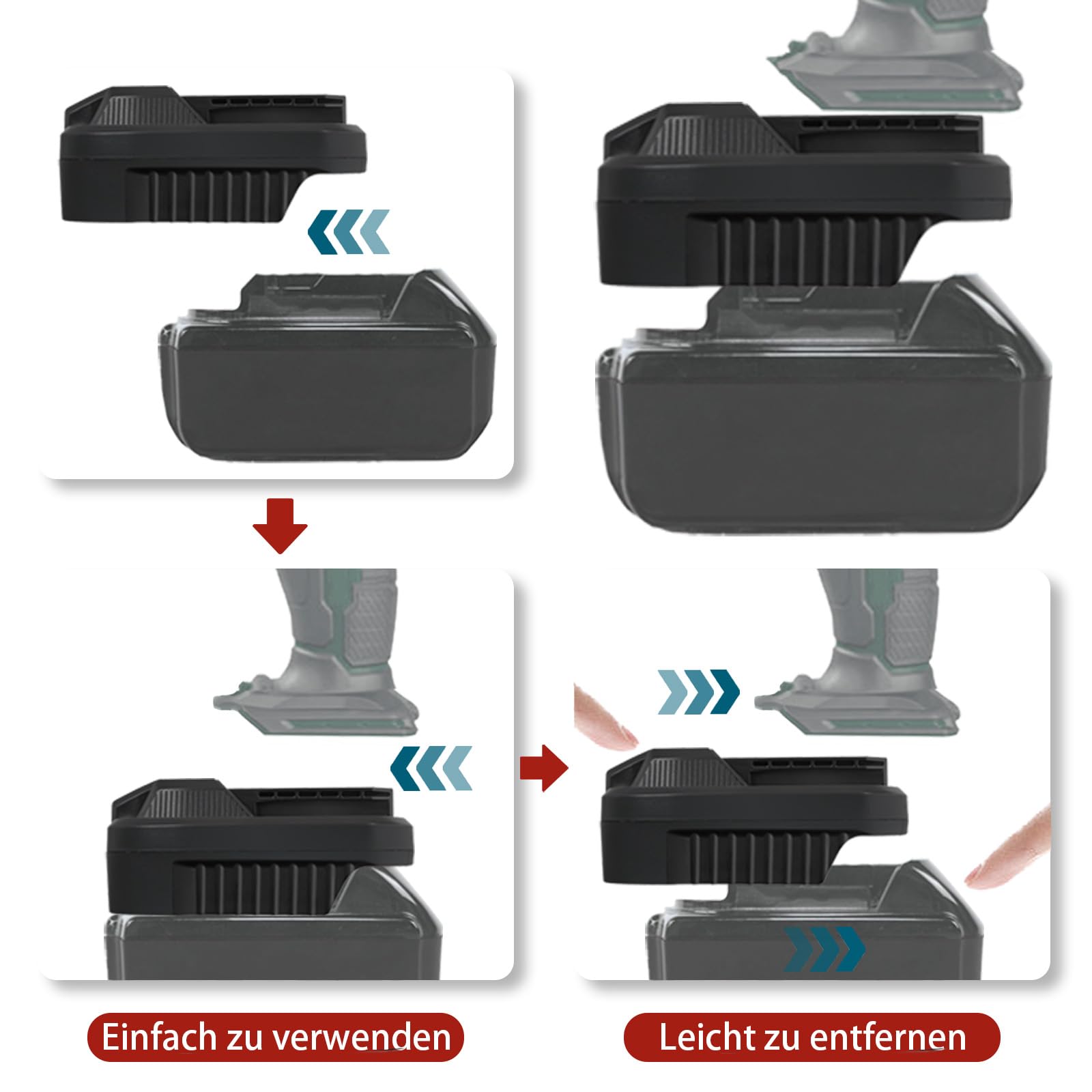 Adattatore per batteria Makita a Parkside, adatto per batterie al litio Makita da 18 V, per utensili elettrici Parkside senza fili da 20 Volt