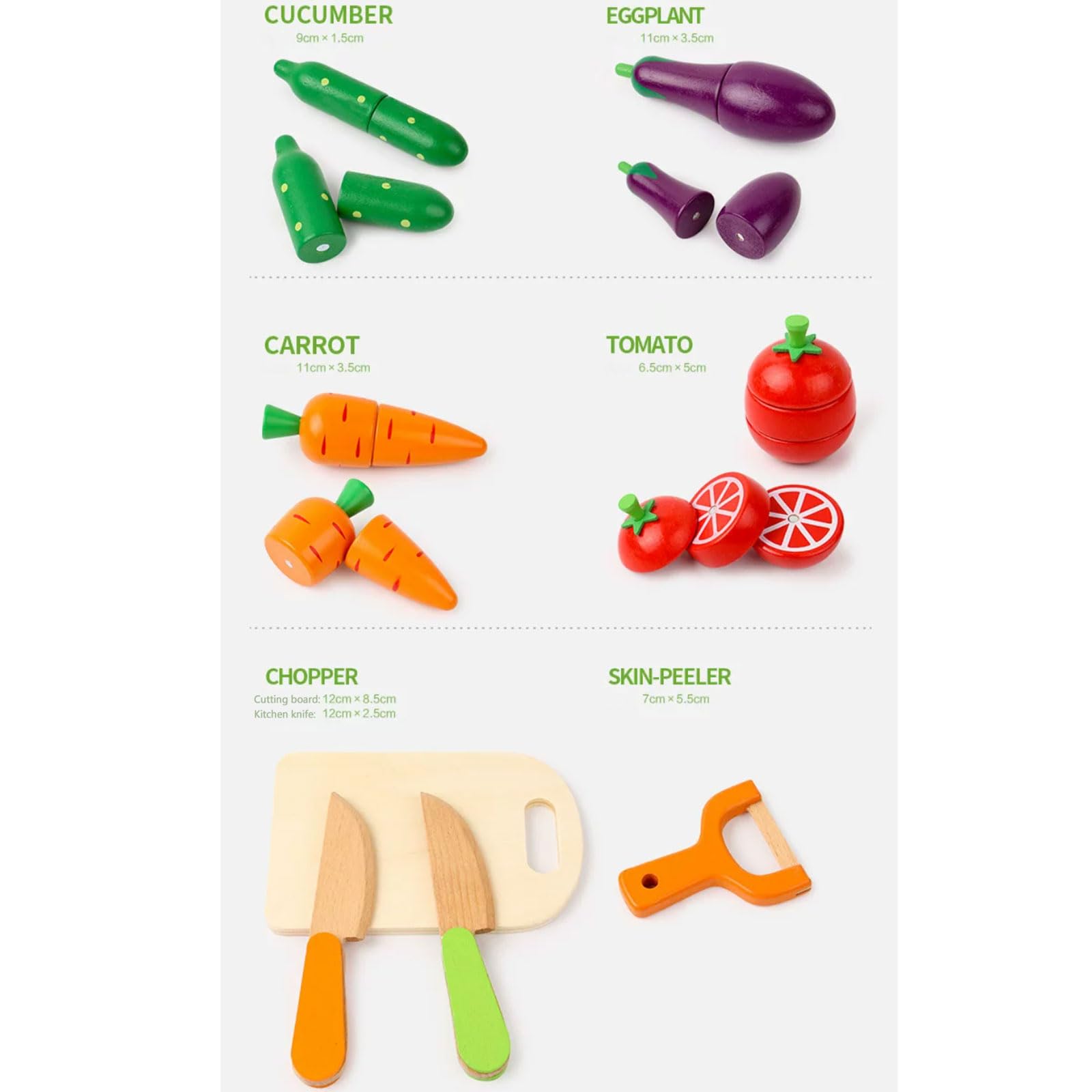 Set Comida Juguete Montessori Madera para Cortar Frutas y Verduras | Juguete Cocina Imaginación con Frutas y Verduras Magnéticas, Cuchillo Tabla Cortar, Juguete Comida Juego Imaginación