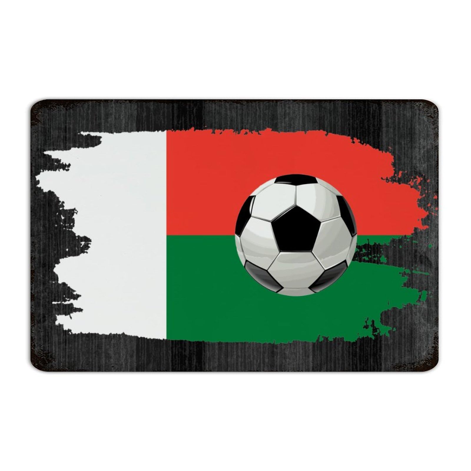 Panneau métal football Madagascar, le cadeau déco mural idéal