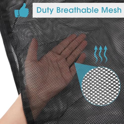 Image of MUTMAIN Mesh laundry Bag for washing machine Large, Clothes Organizer, Foldable Mesh Laundry Bag with drawstring closure, Cloth Storage Organizer, Travel Pouch Packing Bags, (Black, Pack of 1)