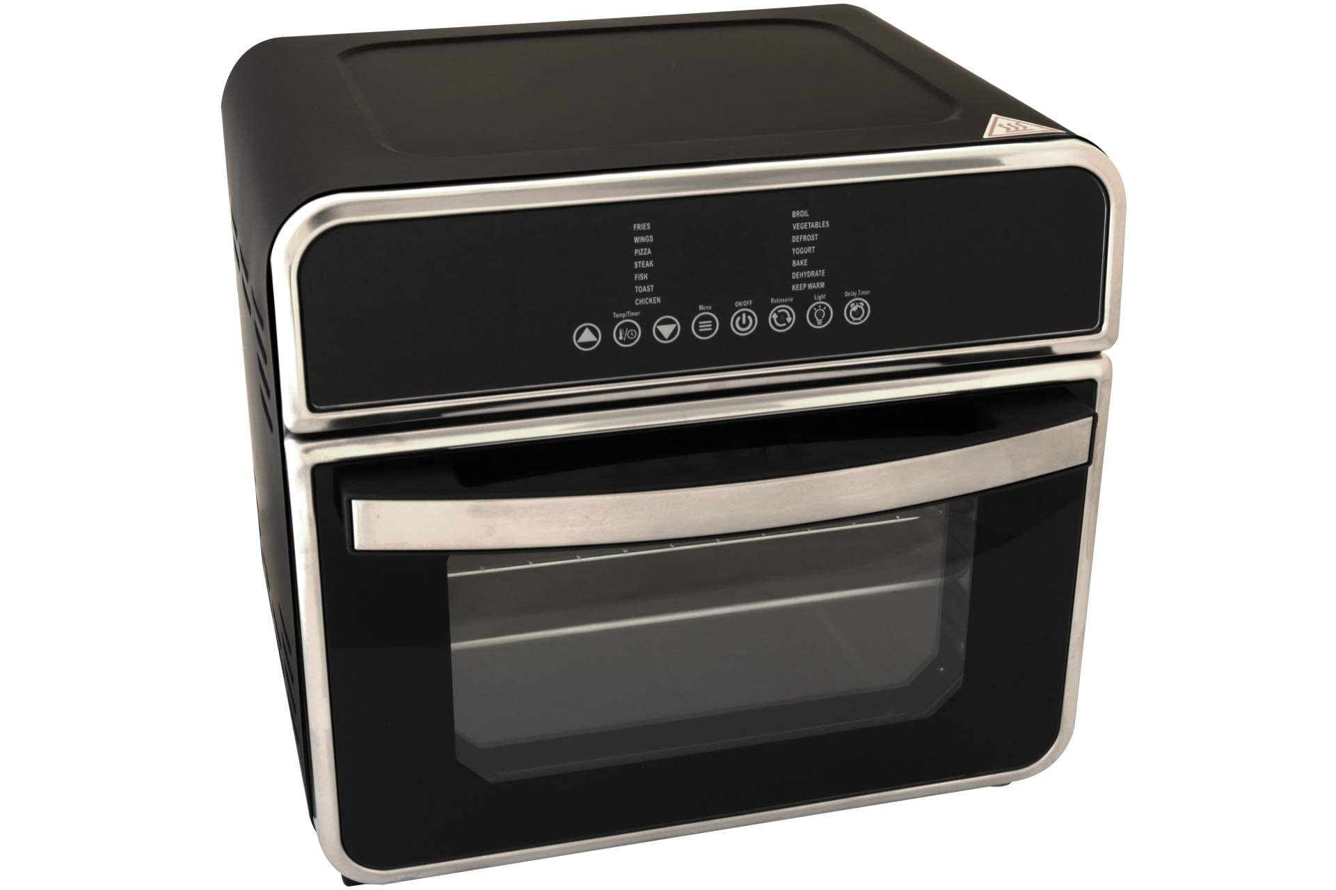 Deski HOT KITCHEN DESIGN Ofen Heißluft Fritteuse 15 Liter schwarz 1600 Watt 3in1 Multifunktion, 401274