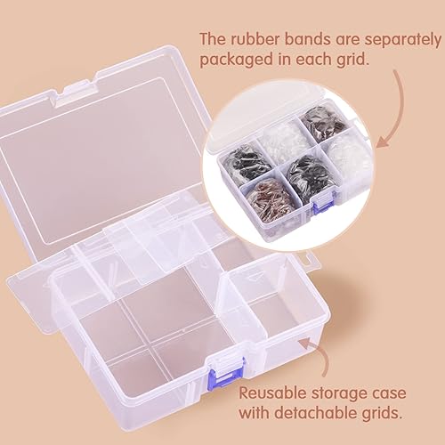 Miniatura 3 de Funtopia - Bandas elásticas para el cabello, 2500 unidades, bandas de goma para el cabello, mini ligas para el cabello para niñas y mujeres,