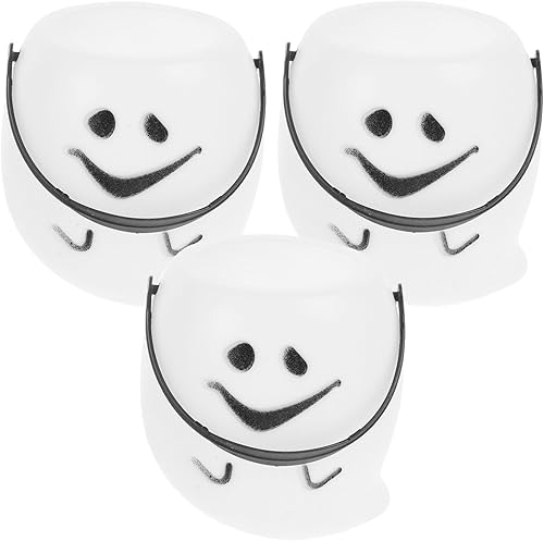 Miniatura 4 de TOYANDONA 3 cubos de dulces de Halloween  Caldero fantasma de calabaza para truco o trato  Macetas de bruja de plástico para Halloween, hervidor de