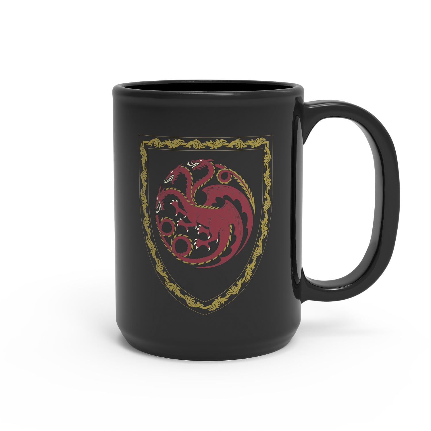 Zak Designs House of the Dragon Unique Color Change Ceramic Coffee Mug for Hot Drinks, Collectible Keepsake (15 oz, Targaryen)