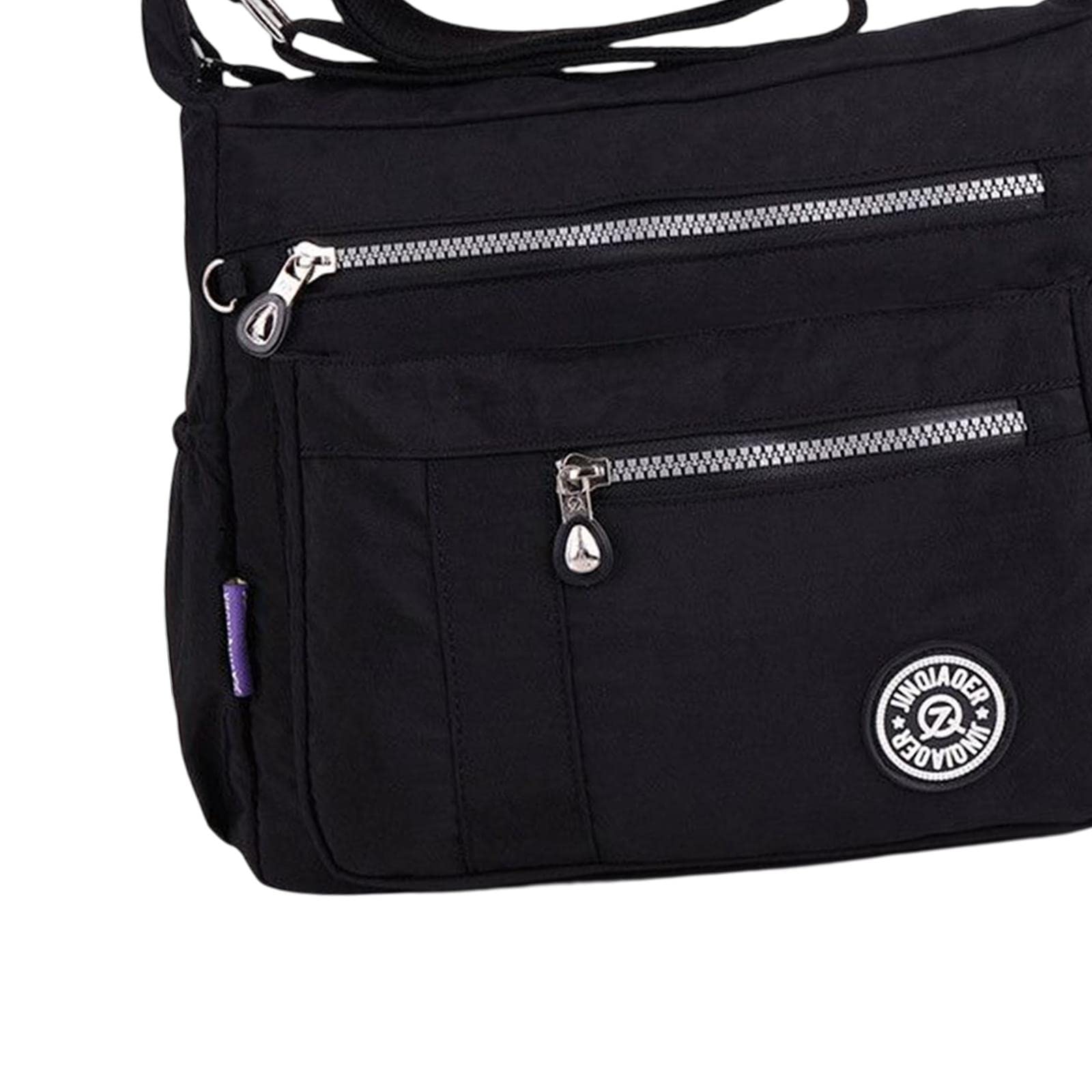 Umhängetasche für Umhängetasche Damen Handtasche Achseltasche Reißverschluss Einkaufstasche Geräumige Lässige Einkaufstasche für den, Schwarz