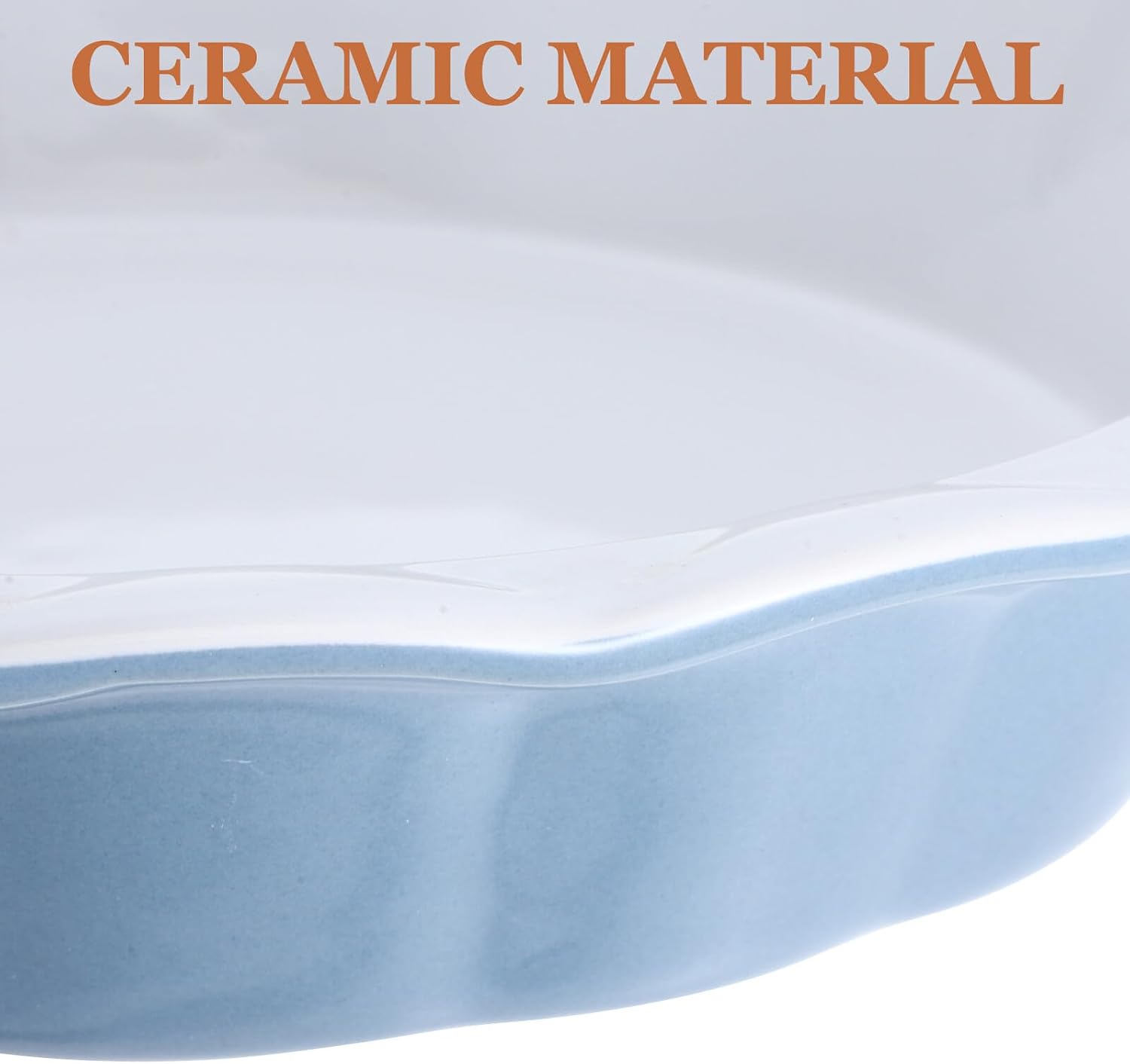 OUNONA Ceramic Pie Pan with Ruffled Edge round Versatile Baking Dish for Pumpkin Pie for Oven and Dinner Use