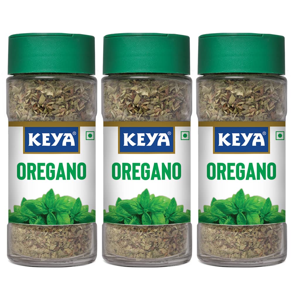 Keya Oregano | Freeze Dried | Seasoning For Pizza, Pasta, Marinades And Soups | No Artificial Flavours And Colours | Sprinkler |15g | Pack of 3