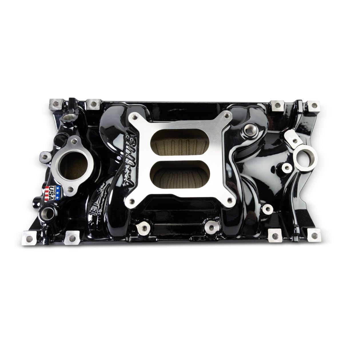 Intake Manifold, SBC, Performer Vortec EPS, Small Block, Black Plasma Coated (2716-BP)