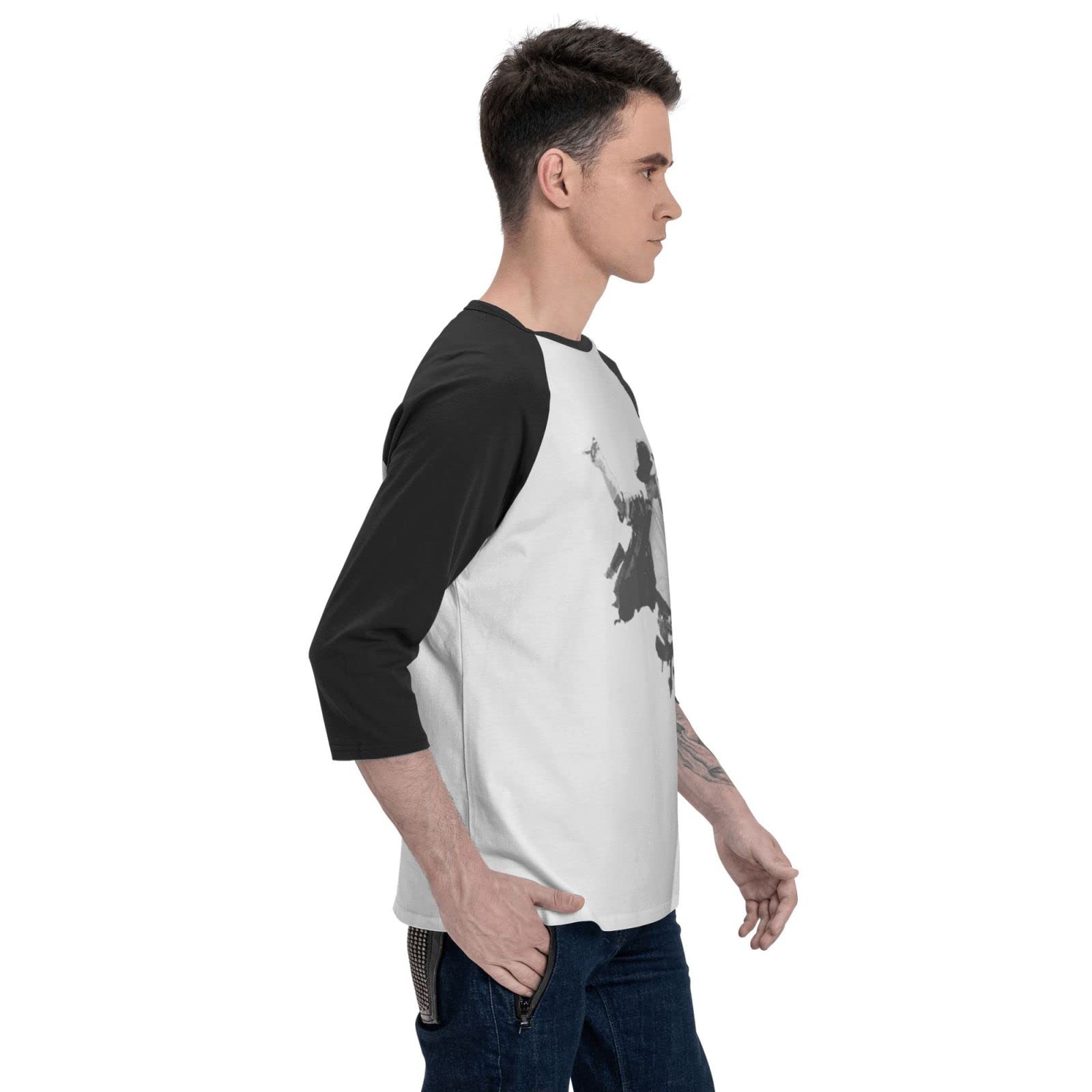 Amazon.co.jp: メンズ ラグランTシャツ 七分袖 マイケル ジャクソン 綿 
