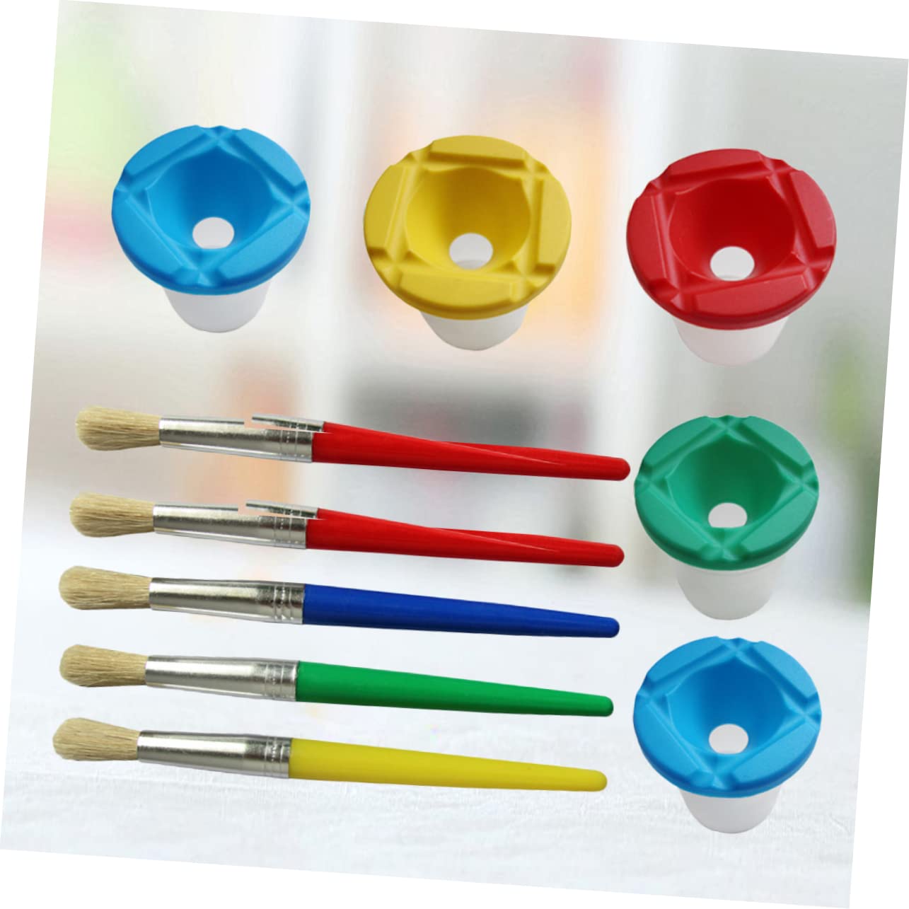 10sätze DIY Pigmentfarbe Für Auslaufsichere Malbecher Und Pinsel Farbwechselbare Tassen Für Kreatives Zeichnen Für Kunstprojekte Und Bastelarbeiten Zufällige Farben