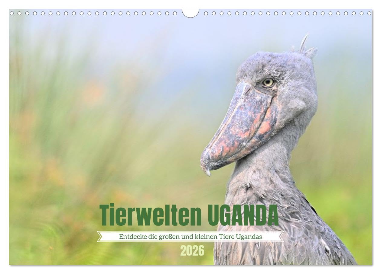 Tierwelten UGANDA (Wandkalender 2026 DIN A3 quer), CALVENDO Monatskalender: Tierwelten Uganda – Afrikas faszinierende Tierwelt in Bildern