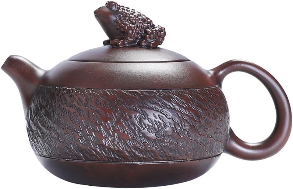 やかんポット 紫色の陶器のティーポット手作りセラミックホームリビングルーム研究大型シングルポットカンフーティーセット インフューザー