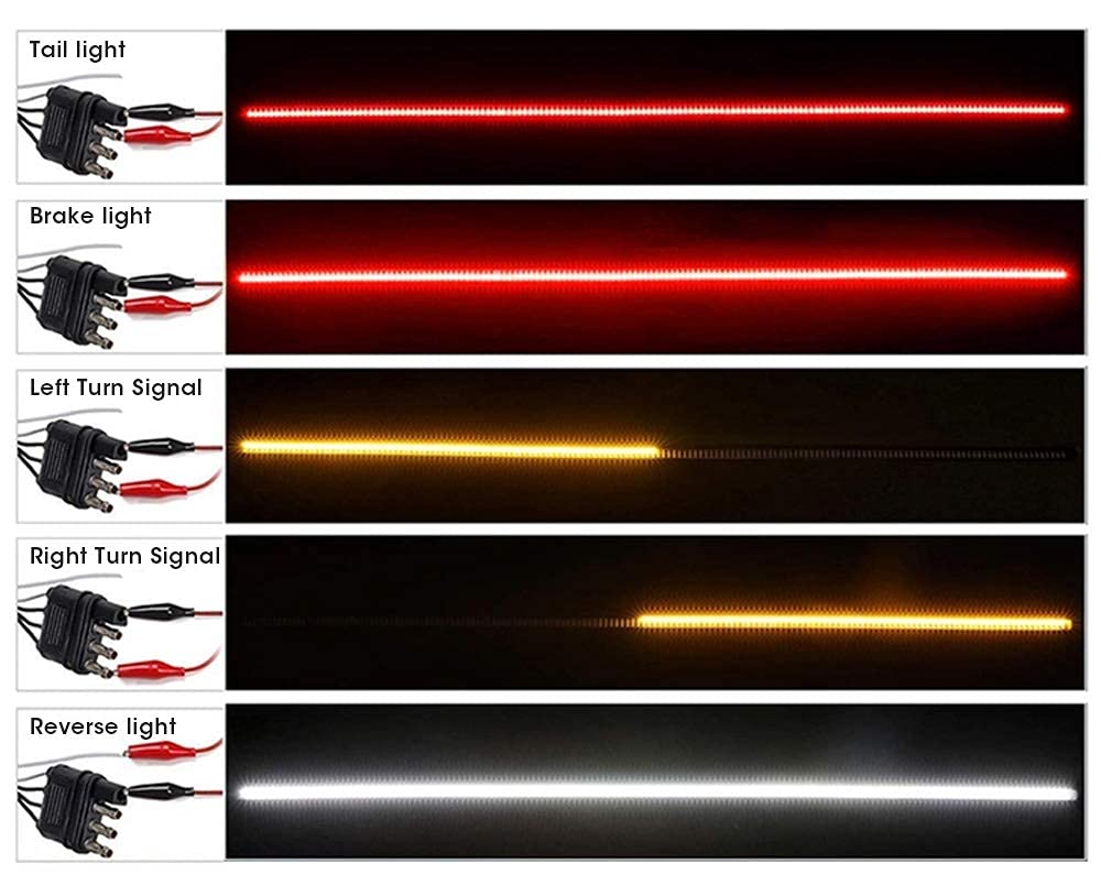 Tailgate Light Strip 60-Inch LED Tailgate Light Bar With 90 LEDs - Brake, Reverse & Turn Signals For Chevy Ford Dodge Trucks & SUVs Sequential Tailgate Light Bar - Foto 4
