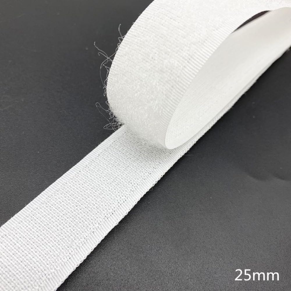 1 Pair 5Mm-50Mm Black White Sewing Fastener Tape Hook And Loop Cable Ties Accessories, Yard/Lot - (Color: Black/Size: 50Mm Wide)