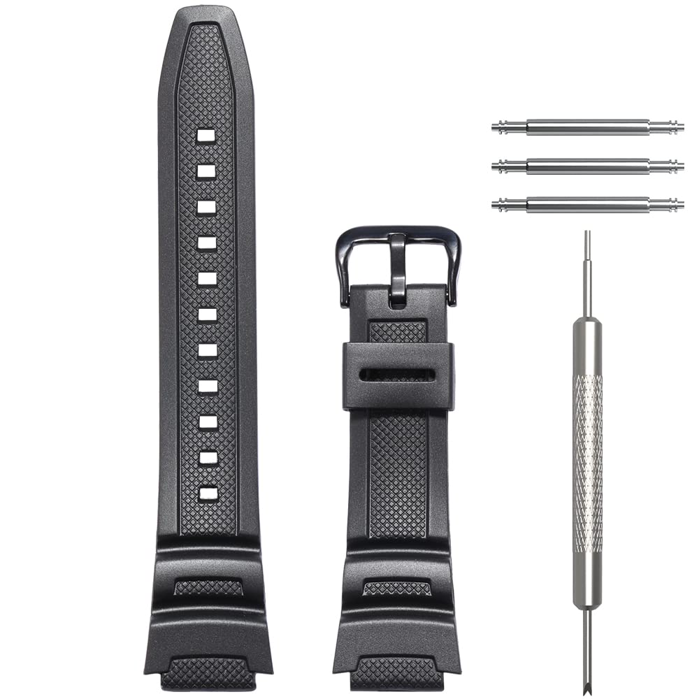 Cinturino In Resina Per Orologi Casio - Compatibile Con AE-1100, SGW500, W-218 E Altri Modelli | Impermeabile E Confortevole