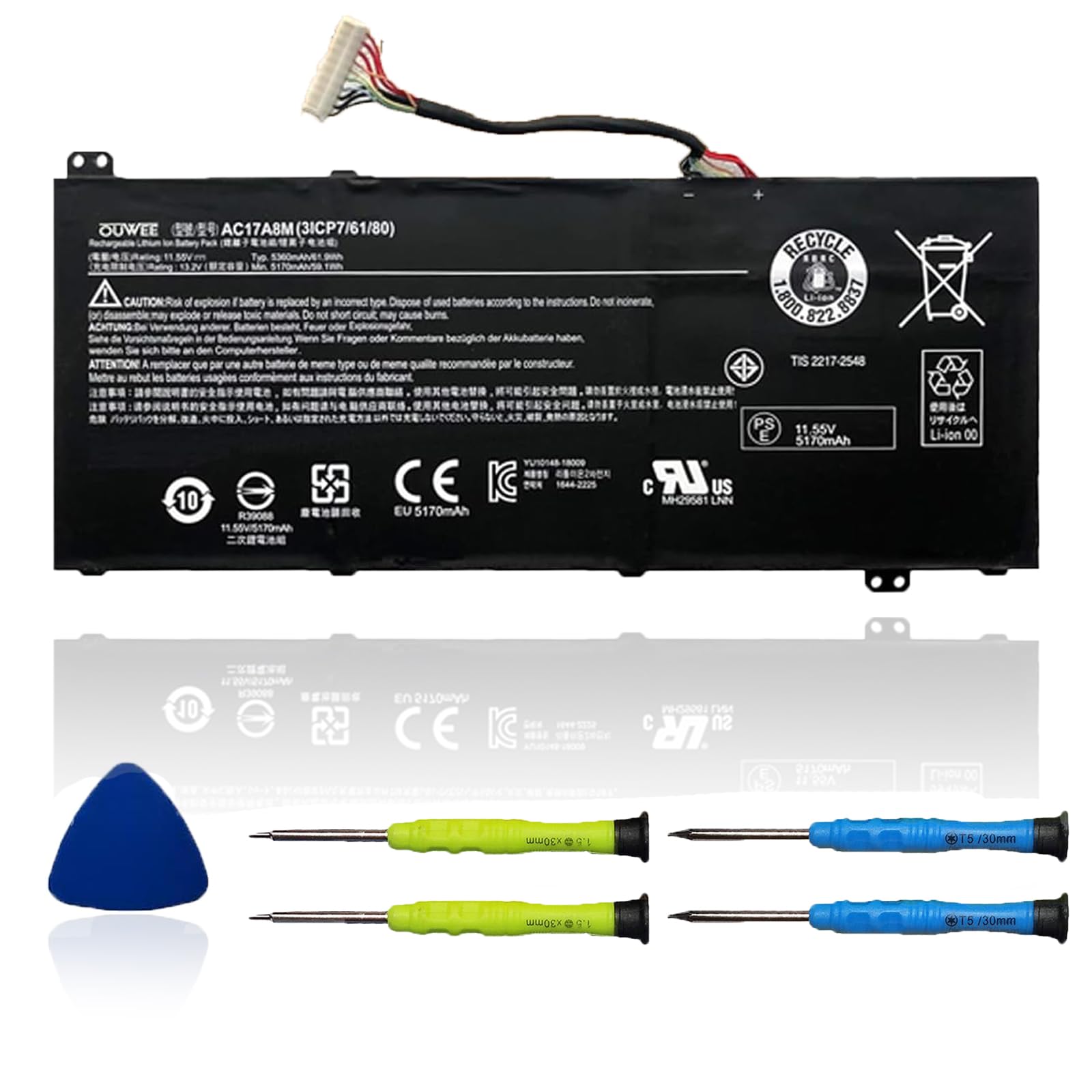 Amazon.com: OUWEE AC17A8M Laptop Battery Compatible with Acer Spin