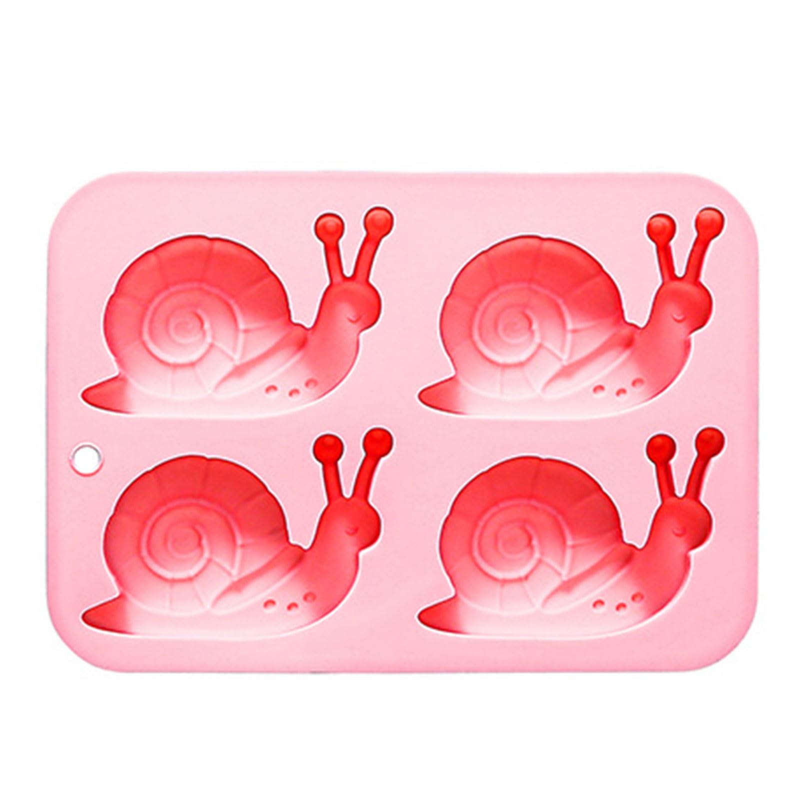Xinsheinelry 4 Cavities Snail Silicone Molds Multipurpose Baking Molds for Making Chocolate Candy Cake Jelly Soap Safe Oven Safe Cast