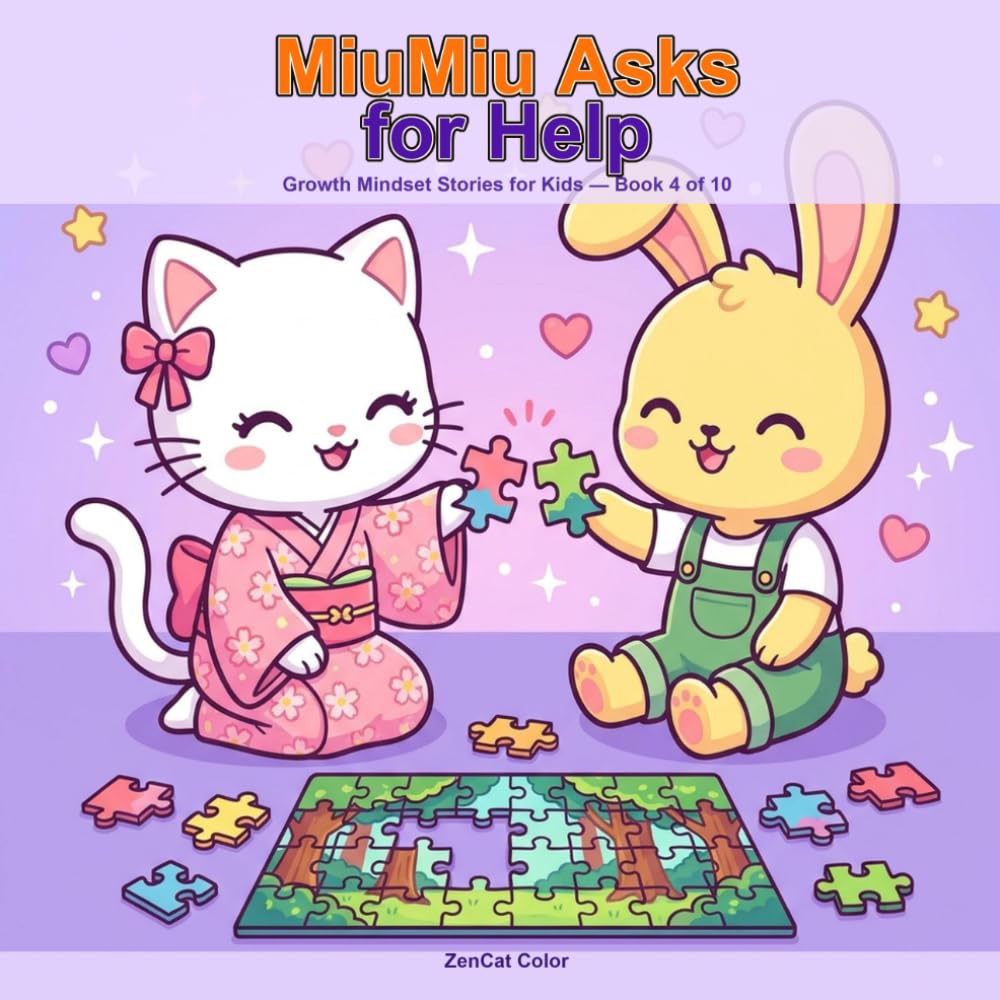 MiuMiu Asks for Help: A Growth Mindset Story for Kids About Asking for Help and Being Brave: 4