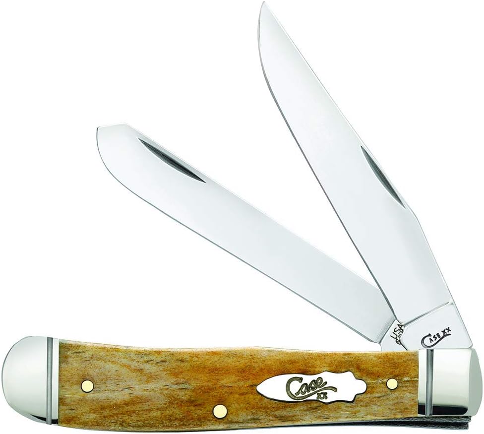 Case WR XX Pocket Knife Trapper Caribbean Blue Jig Bone Item #25592 - (6254 SS) - Length Closed: 4 1/8 Inches