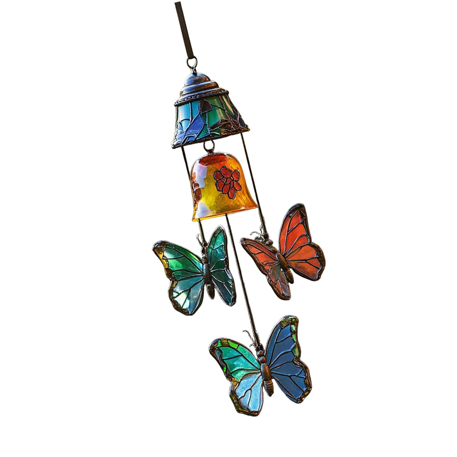 Carotoe E Caroto Gift Butterfly Wind Chimes Features Legant Design And Pleasant Sound For Birthdays Holidays And Hom Decoration Butterfly Ornament
