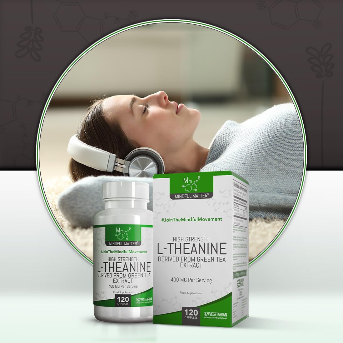 MM Teanina | 400mg di L Theanine per Dose | L Teanina Integratore ad Alta Potenza - 120 Capsule di L-Theanine da Tè Verde - | Non-OGM, Senza Glutine e Allergeni | Prodotto nel Regno Unito