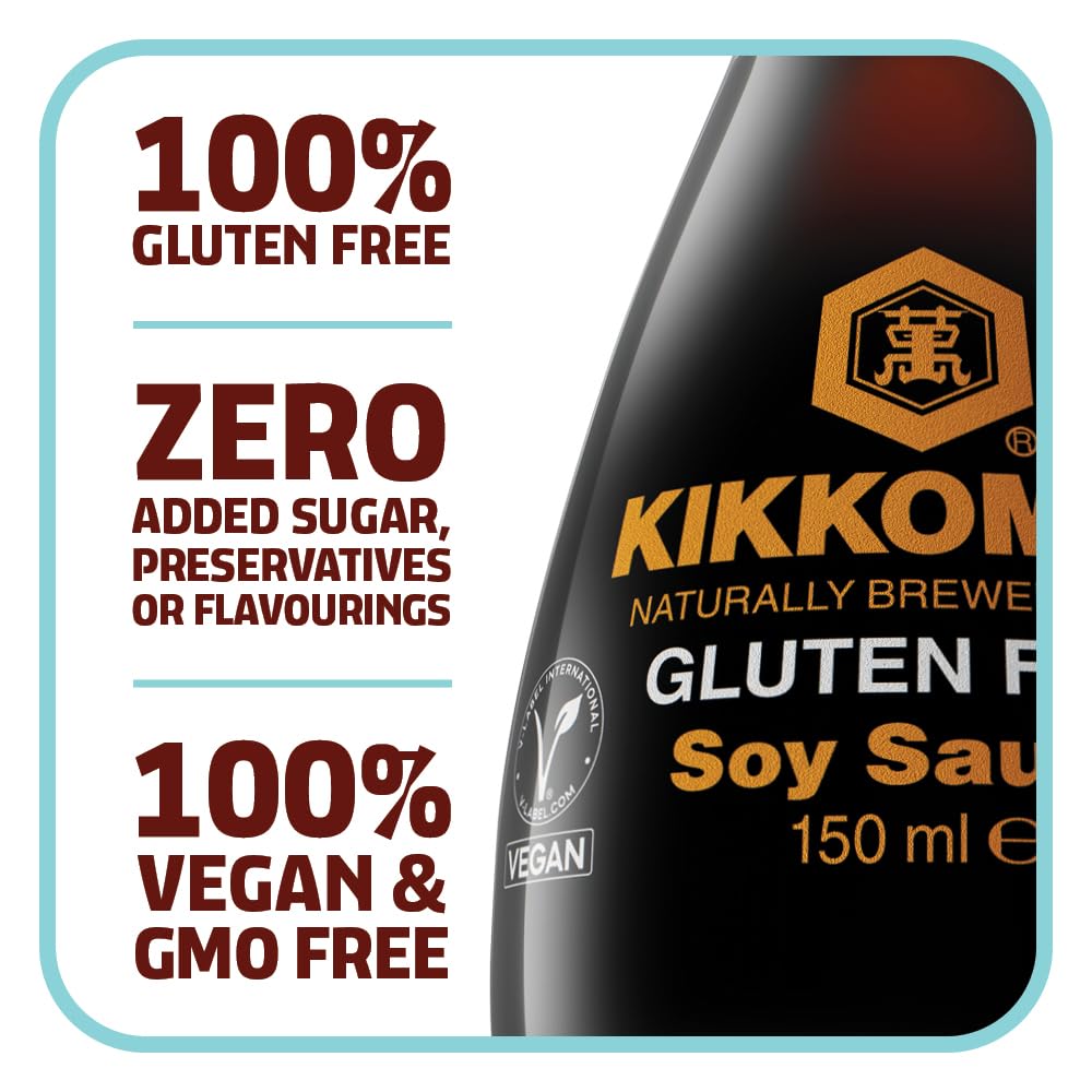 KIKKOMAN Tamari Salsa di soia senza glutine 1000 ml (confezione da 6)