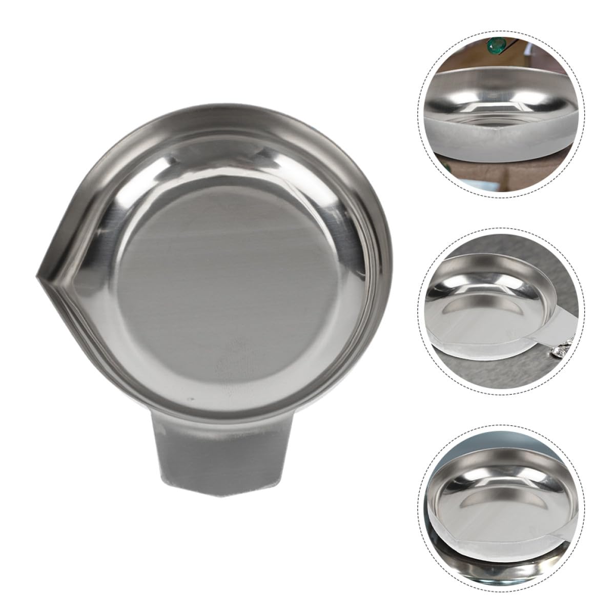 MAGICLULU Vassoio in Acciaio Inox per Bilancia Elettronica per Misurazione Stabile di Piccoli Oggetti e Accessorio per Uso Professionale in Gioielleria