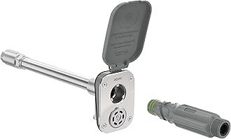 Aquor House Hydrant V2+ Frost Free Wall Hydrant Outdoor Faucet with Quick-Connect and Anti-Siphon, Freeze Proof Flush Hose Bib, 12 inch, Slate Gray