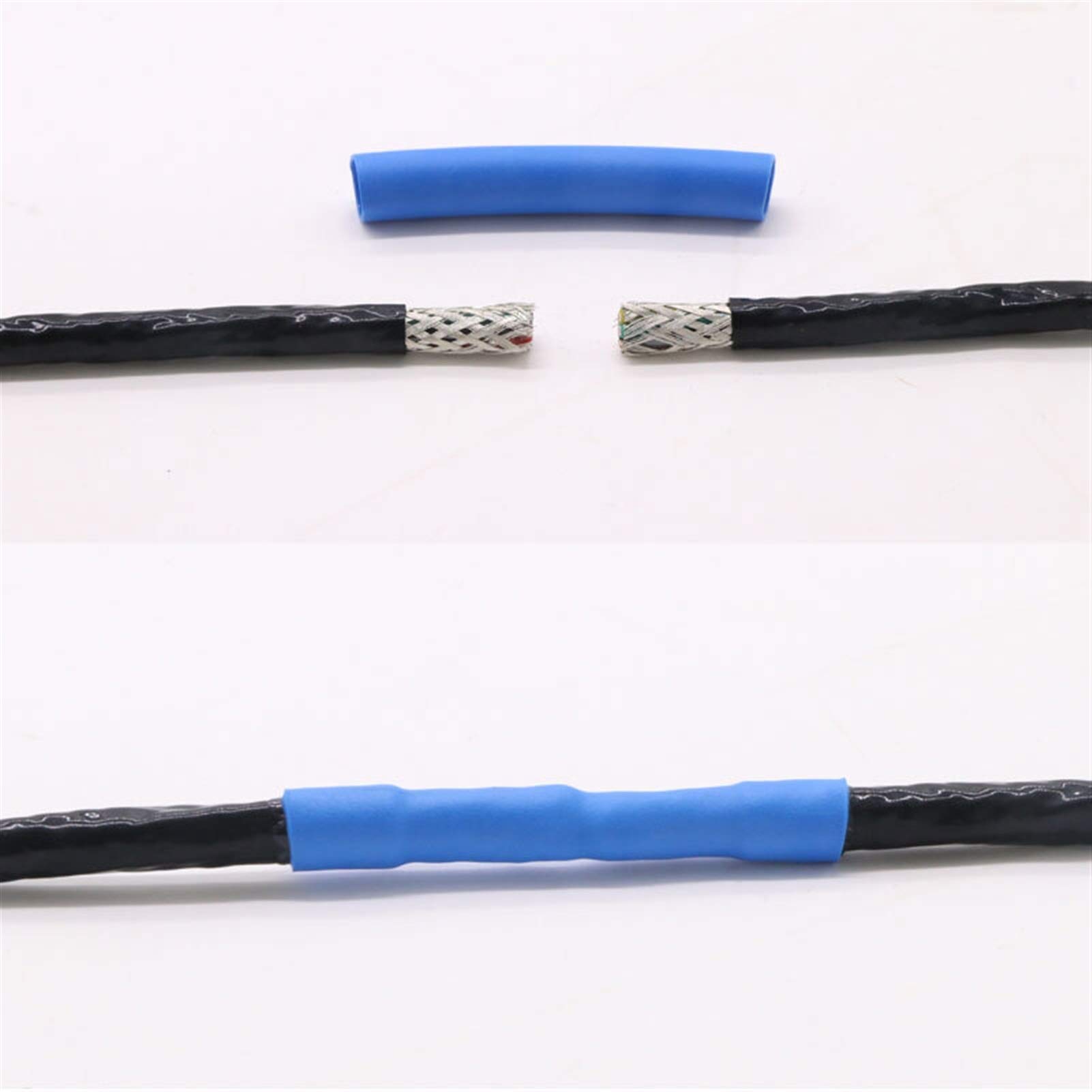 Rurki termokurczliwe, 2M, podwójna ścianka 1, 6/2, 4/3, 2/4, 8/6, 4/7, 9/9, 5/12, 7 mm(Blue,12.7mm x 1meters)