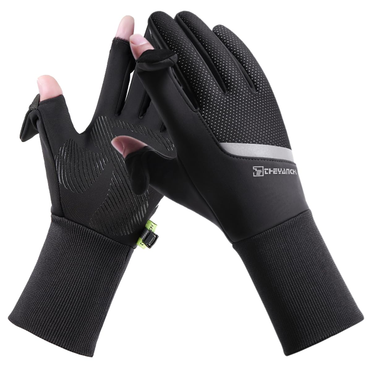 Guantes de pesca de invierno para hombres y mujeres, resistentes al viento, para pantalla táctil, sin dedos, para fotografía, caza, esquí