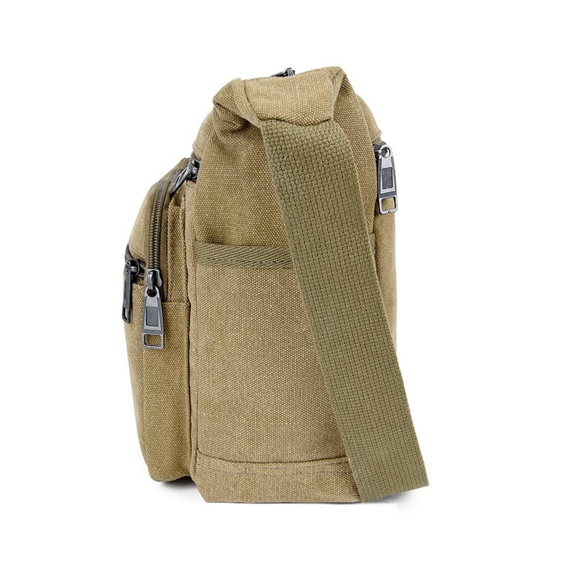 Canvas Crossbody Shoulder Bag Men Zipper Casual Travel Messenger Pack Male Shoulder Sling Working Bags Bookbag Briefcase3