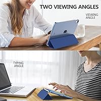 Vista 5 de MoKo for iPad (A16) 11th Generation Case 11 Inch 2025, iPad 10th Generation Case 10.9 Inch 2022, Slim Stand Hard PC Translucent Back Shell Smart