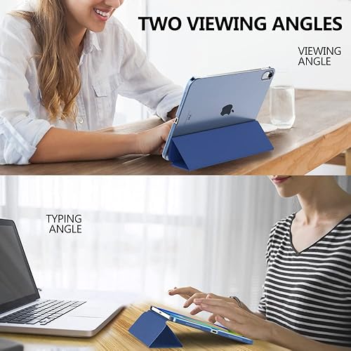 Miniatura 5 de MoKo for iPad (A16) 11th Generation Case 11 Inch 2025, iPad 10th Generation Case 10.9 Inch 2022, Slim Stand Hard PC Translucent Back Shell Smart