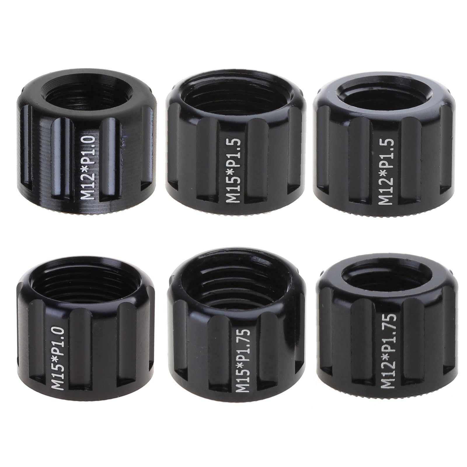 Écrou Pour Essieu Traversant Vélo - Filetage M15, Pas 1.0/1.5/1.75 Mm - Alliage Aluminium - Compatible Moyeu 12/15 Mm