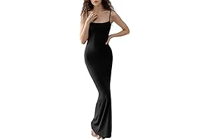 Flowing Maxi Dress Women's Soft Ribbed Knit Slip Long Bodycon Dress