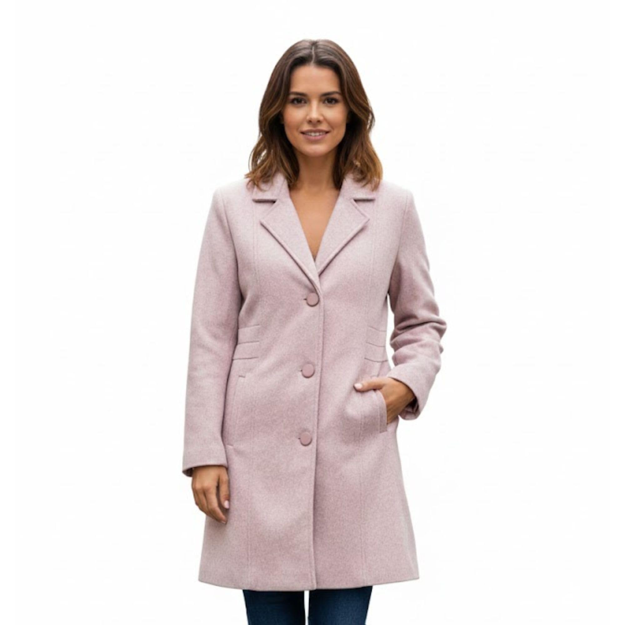 Women?s Elegant Woolen Winter Long Coat with Fur Collar ? Stylish Office & Casual Jacket-picture-35