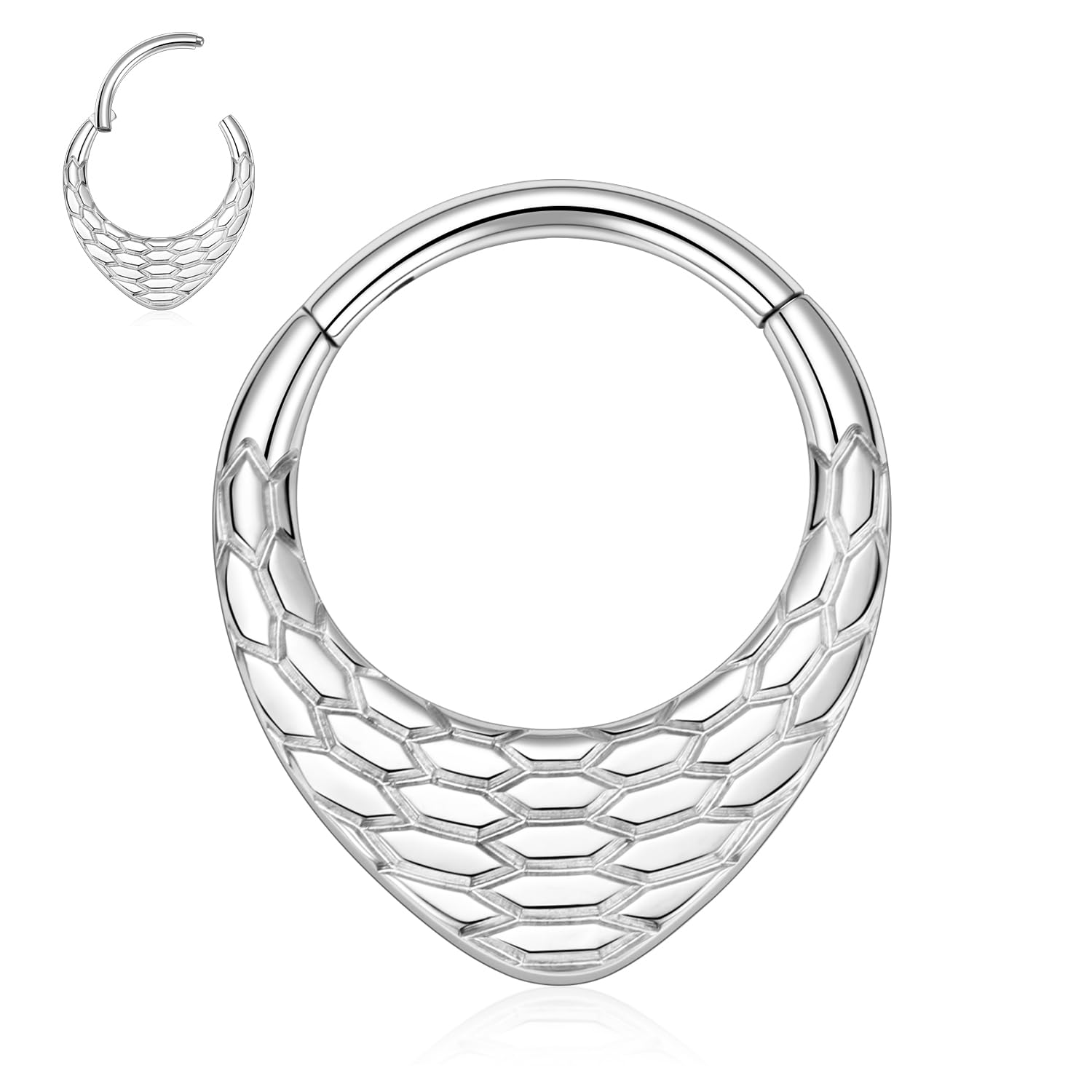 hengkaixuan Teardrop Daith Earrings Septum Jewellery Nose Hoop Ring Surgical Steel Daith Rook Tragus Piercing Jewellery Septum Clicker Ring Small Hoop Earring — view 65