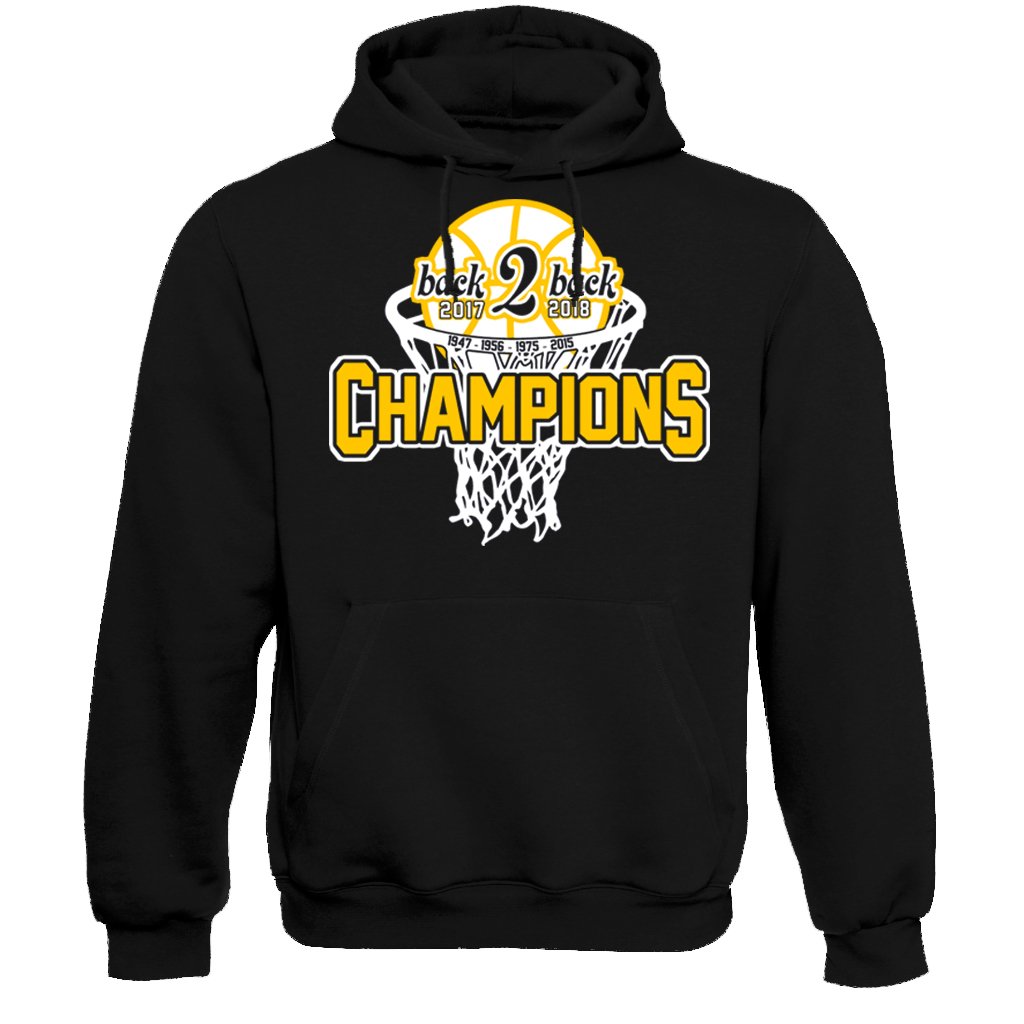 Golden Back to Back State World Champions Men's Apparel for Basketball Fans, Golden State - Black Hoodie, 4XL โ image 1