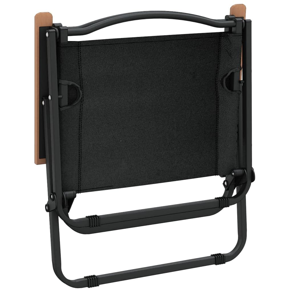 2 sedie da trekking in tessuto Oxford nero 54 x 43 x 59 cm, telaio in acciaio verniciato a polvere, sedie pieghevoli da picnic per campeggio e giardino, resistenti fino a 110 kg.