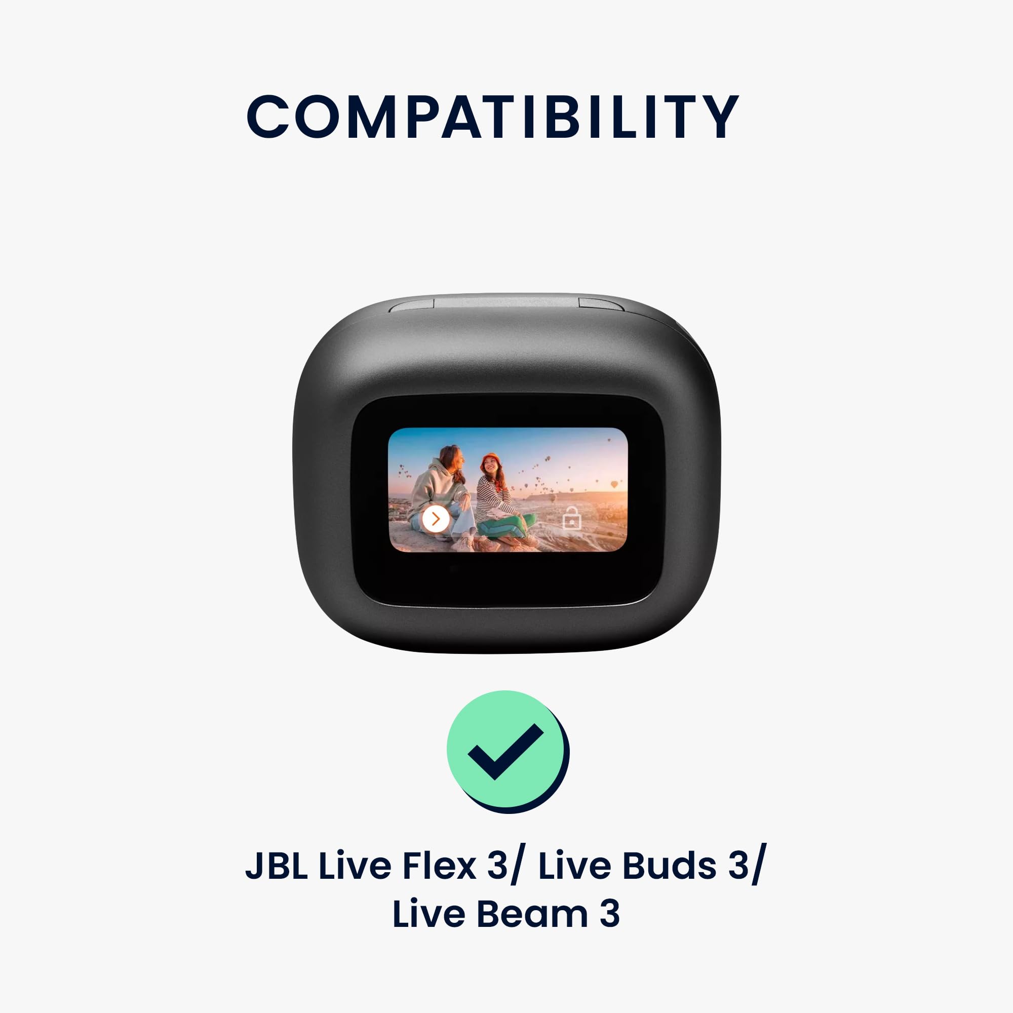 Kwmobile Silikon-Hülle Für JBL Live Flex 3 / Buds 3 / Beam 3 – Mit Handschlaufe, Dunkelblau