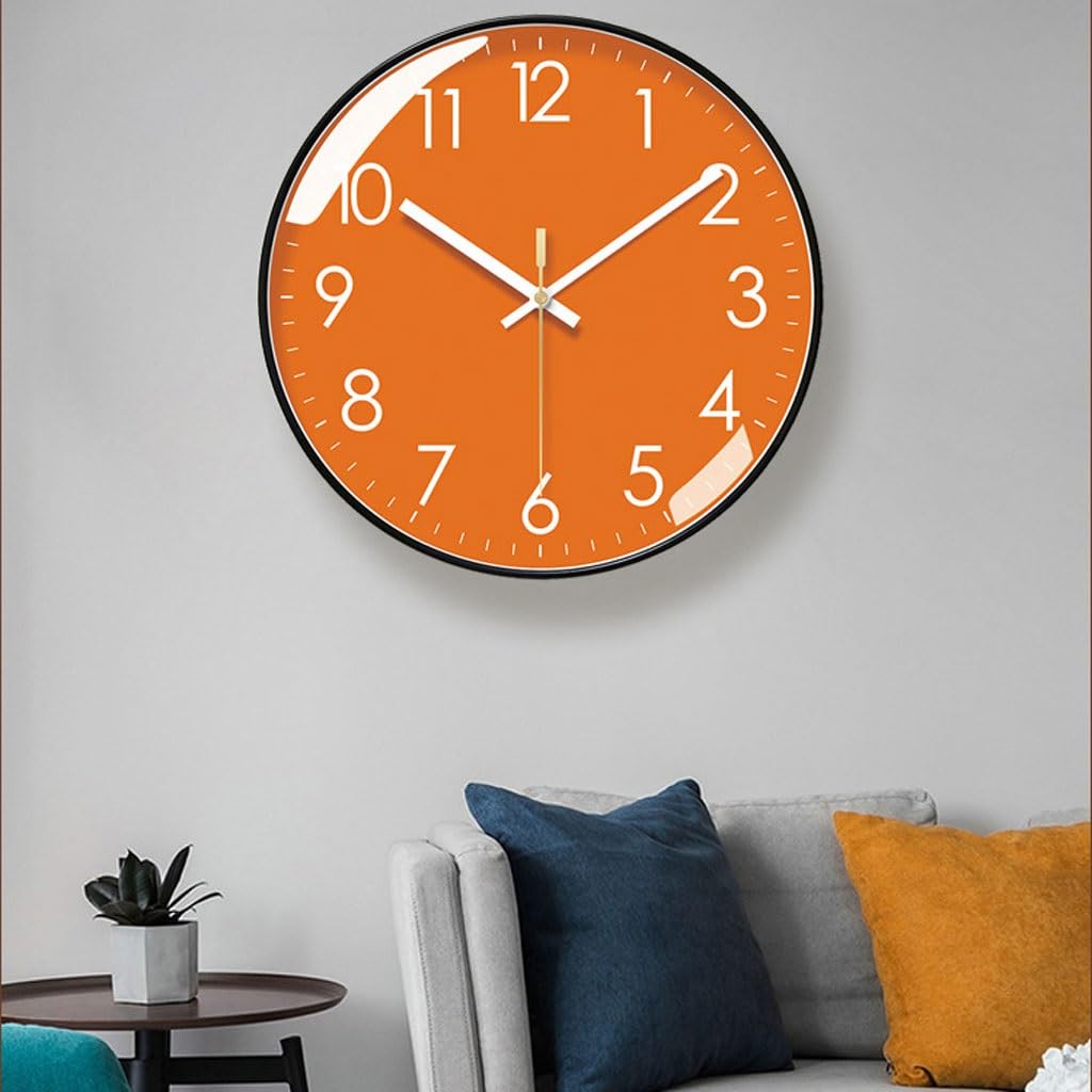 Orologio da parete Orologio da parete Orologio da soggiorno Orologio da parete semplice Orologio da casa Orologio da parete Orologio al quarzo silenzioso con secondi di scansione Reloj De Pared(A)