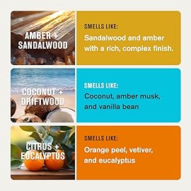 Every Man Jack Men\'s Deodorant Variety Set - Includes 3 Full-Sized Aluminum Free Natural Deodorant Sticks - Coconut + Driftwood, Citrus + Eucalyptus, Amber+ Sandalwood - 3oz (3 Pack)