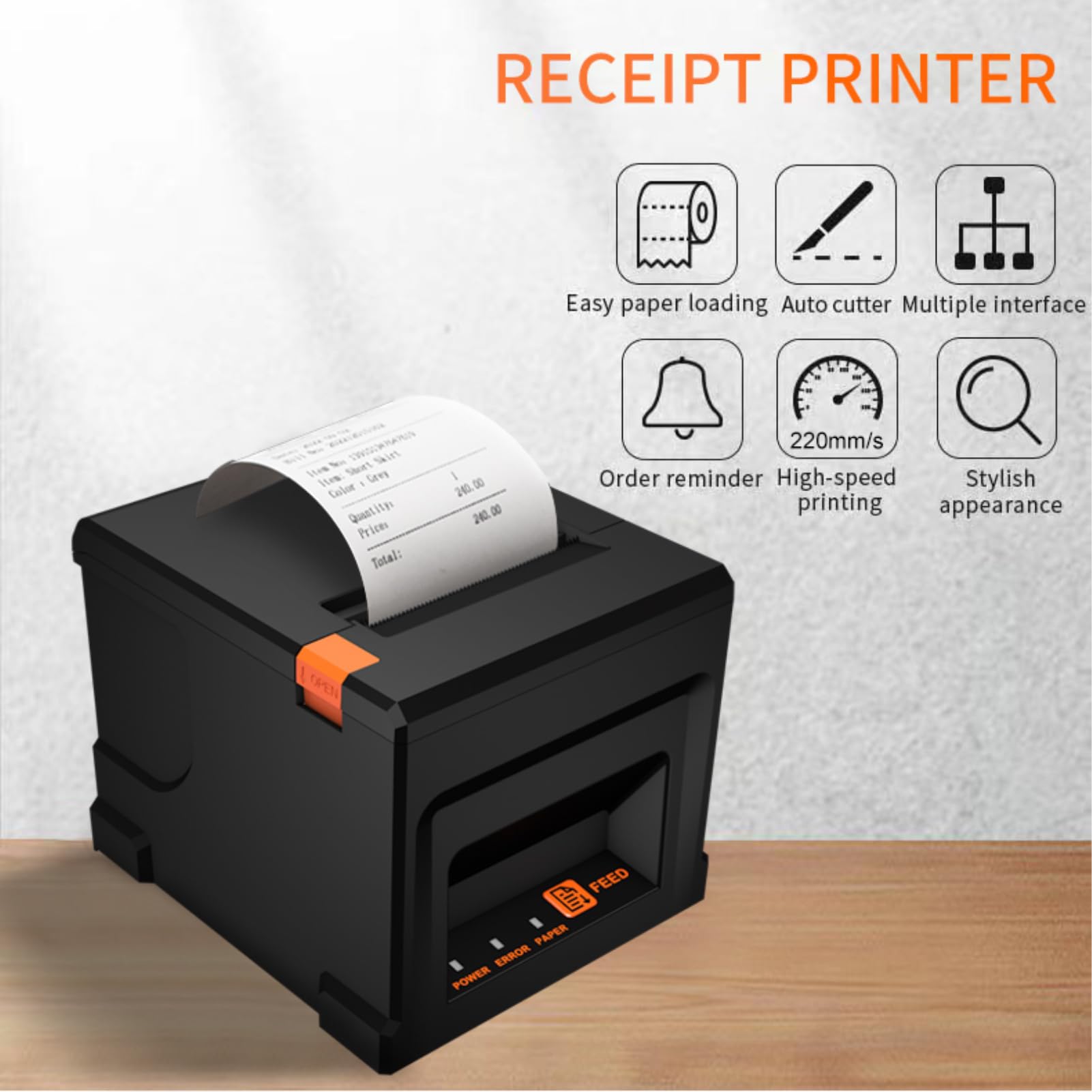 Amazon.co.jp: 80mm USB レシートプリンター POS プリンター 自動